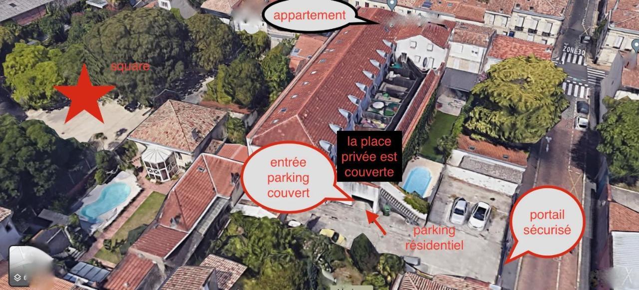 Superbe T3 Duplex Parking Prive Gratuit Sur Place Bordeaux Eksteriør bilde